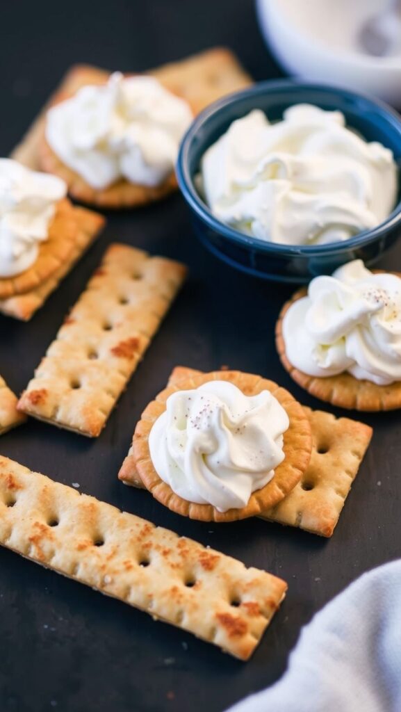 Ritz Crackers with Whipped Honey Ricotta