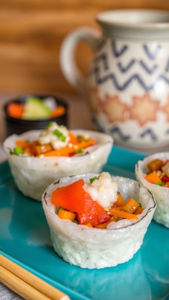 Vegetarian Sushi Cups