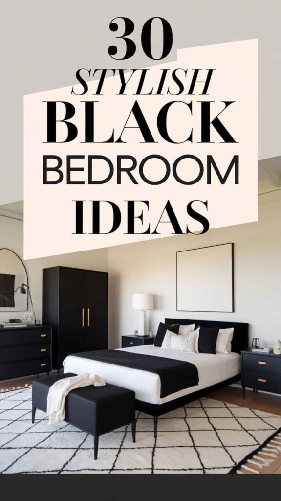 30 Stylish Black Bedroom Ideas