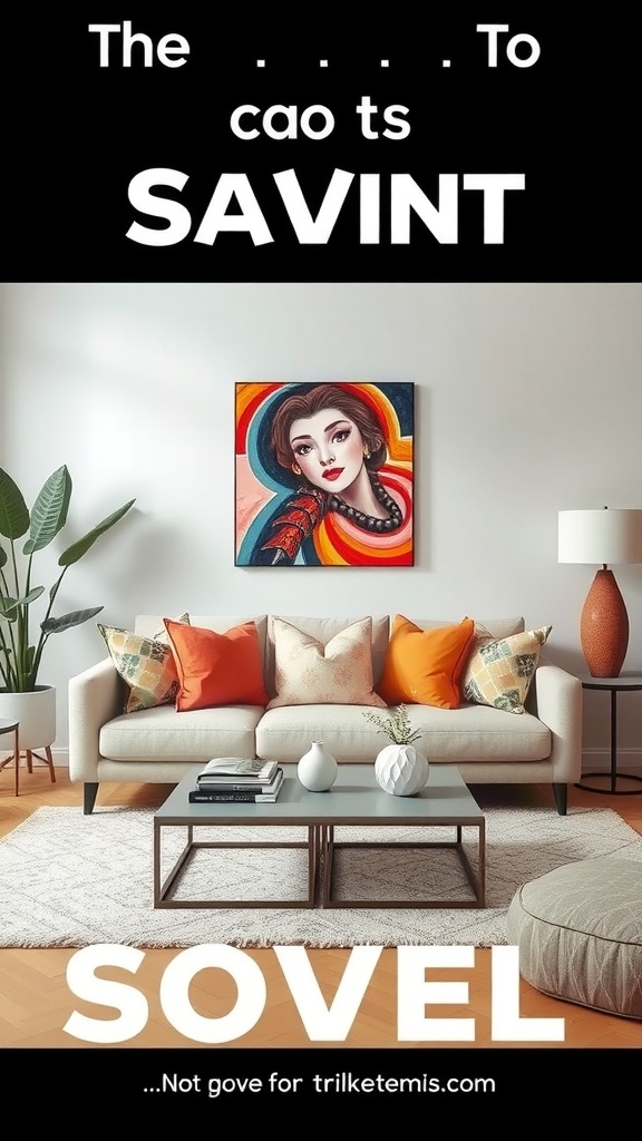 17 Stylish Small Apartment Living Room Ideas for 2025 16 Cozy living room with a neutral palette and colorful accents
