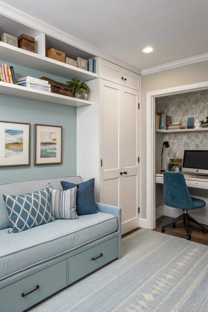 How to Create a Cozy Office with a Daybed 14 439d36210faf7d6e3c596f4ecd66b61e