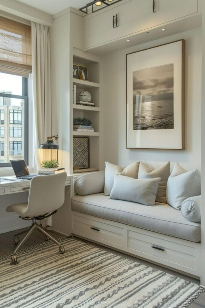 How to Create a Cozy Office with a Daybed 6 93bd6d072aeceab00b8e259db54b9e96