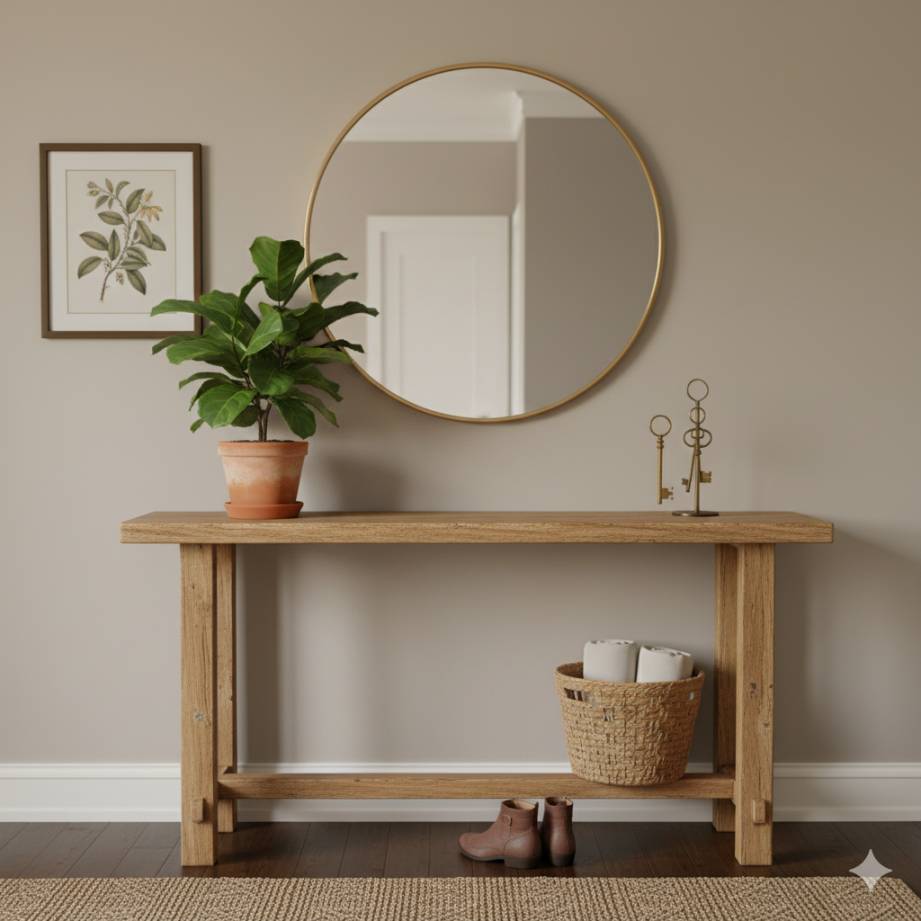 20 Home Décor Ideas Expected to Define 2026 7 A charming entryway with a console table