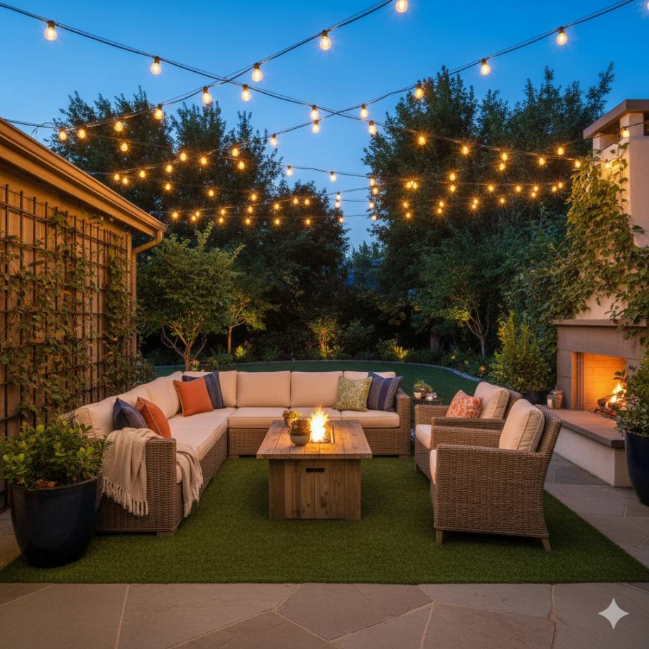 20 Home Décor Ideas Expected to Define 2026 10 A cozy outdoor patio with comfortable seating