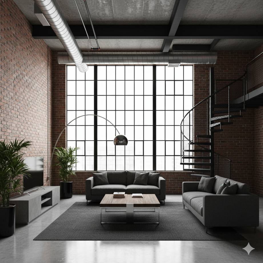 20 Home Décor Ideas Expected to Define 2026 11 A modern industrial loft with