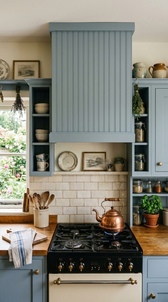 Cottage kitchen with copper kettle e7f53f57fe