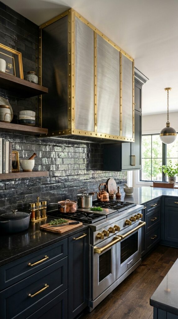 Image prompt a glamorous highcontrast kitchen the 71364cdfbd