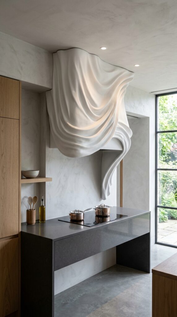 Image prompt a highly sculptural contemporary kitc dcdf6090e1