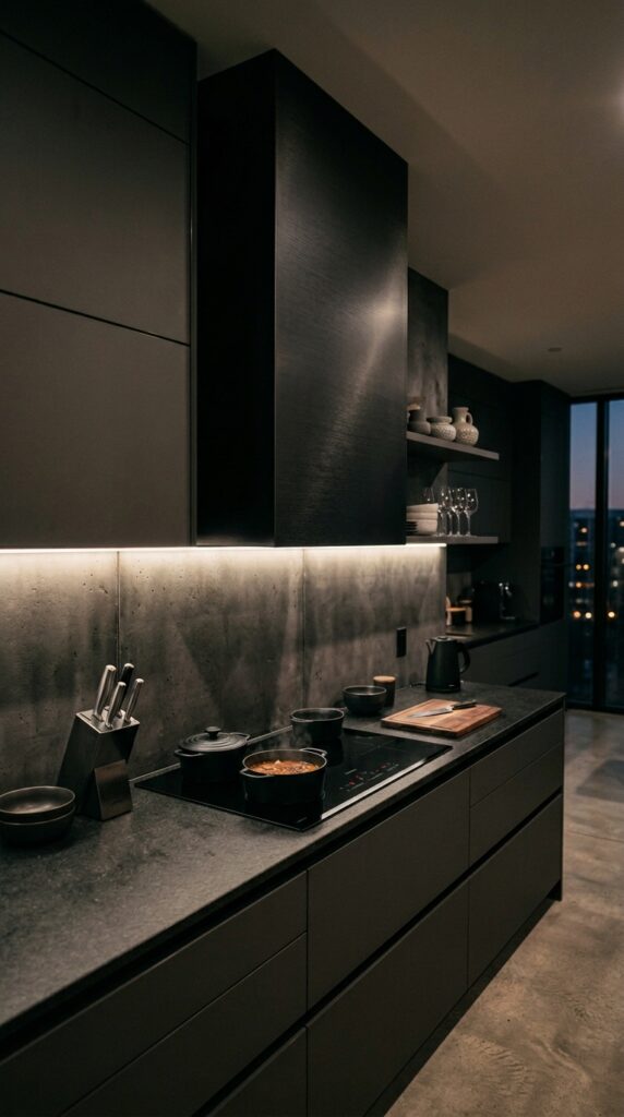 Image prompt an ultramodern moody kitchen setup th e646d17dc6