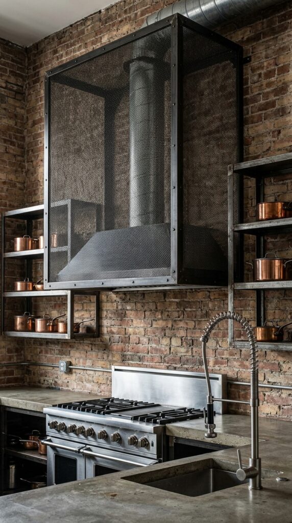 Industrial loft kitchen vent hood ad78a452a2