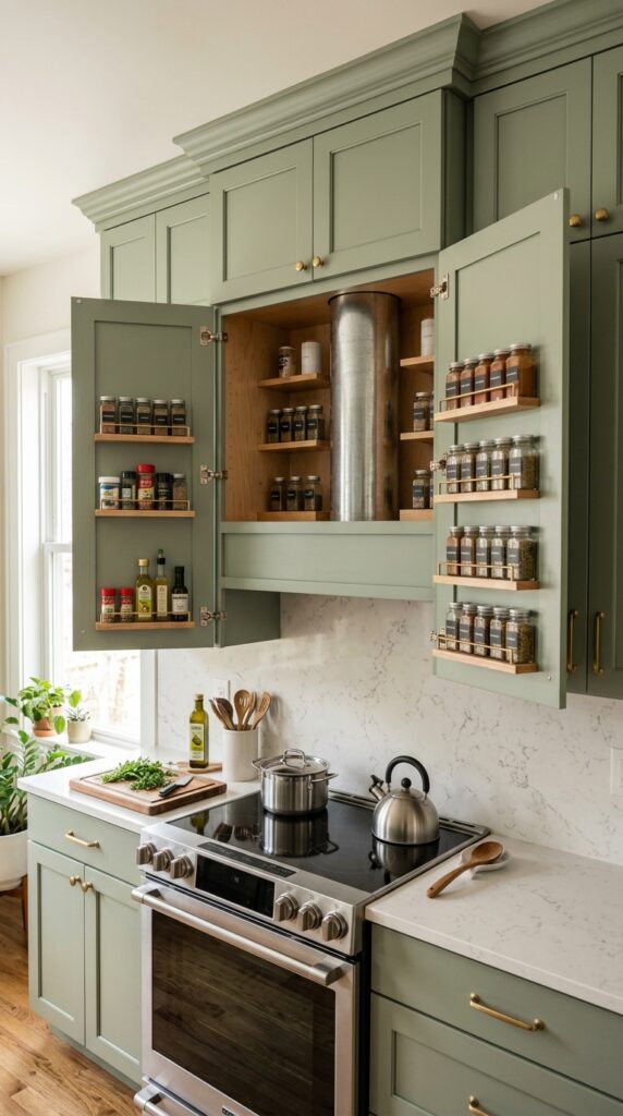 Kitchen vent hood cabinets storage 977b2cbc69