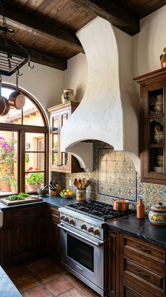 Kitchen vent hood with tiles c016747783