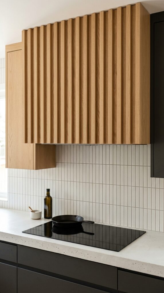 Kitchen with oak vent hood 28533d0652