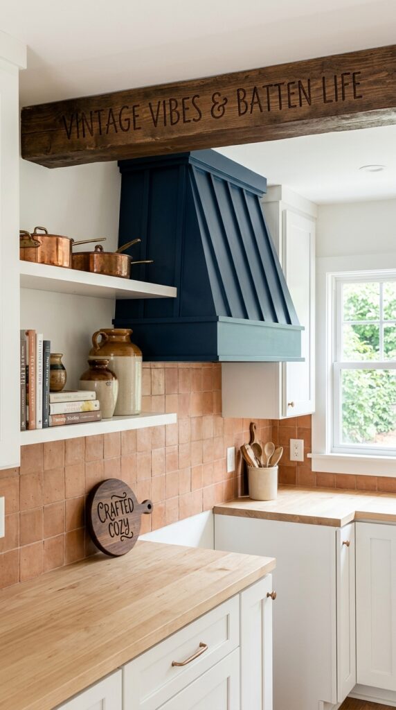 Navy blue vent hood kitchen 31e7ba04d0