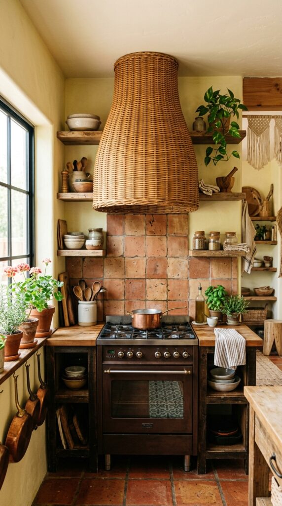 Rattan basket vent hood kitchen a281ceab40 1