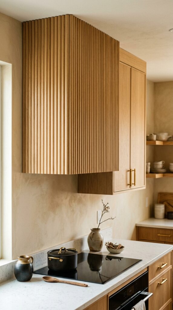 Tambour vent hood oak panels 403c44a077