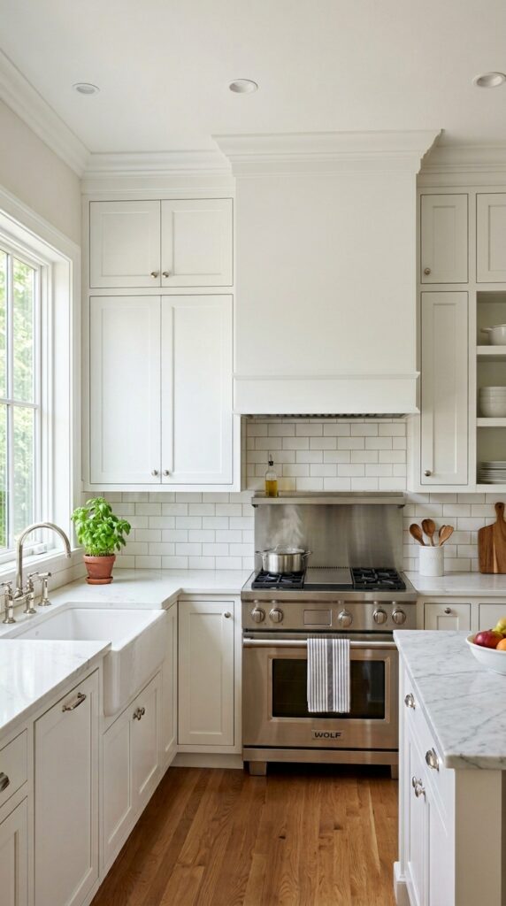 White shaker vent hood cover b087edc4ac