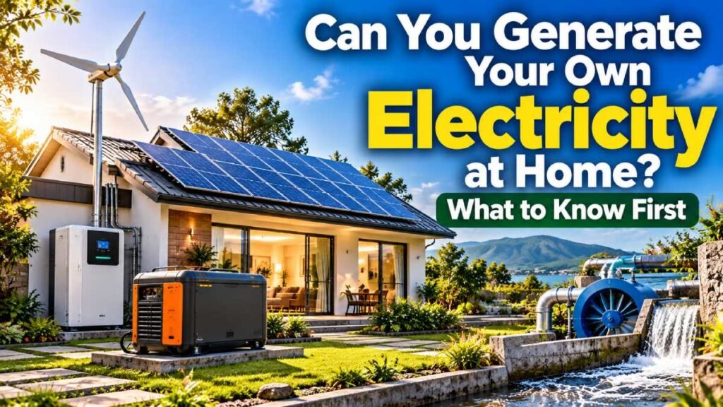 Can You Generate Your Own Electricity at Home? What to Know First 1 Can You Generate Your Own Electricity at Home? What to Know First