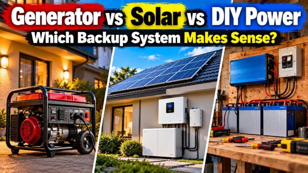 Generator vs Solar vs DIY Power: Which Backup System Makes Sense?