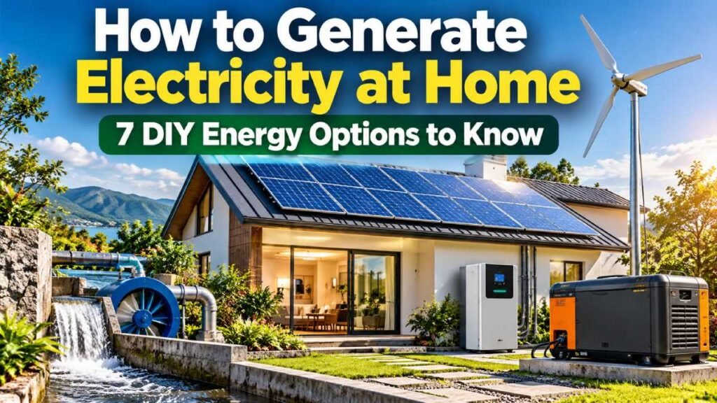 How to Generate Electricity at Home: 7 DIY Energy Options to Know 1 How to Generate Electricity at Home